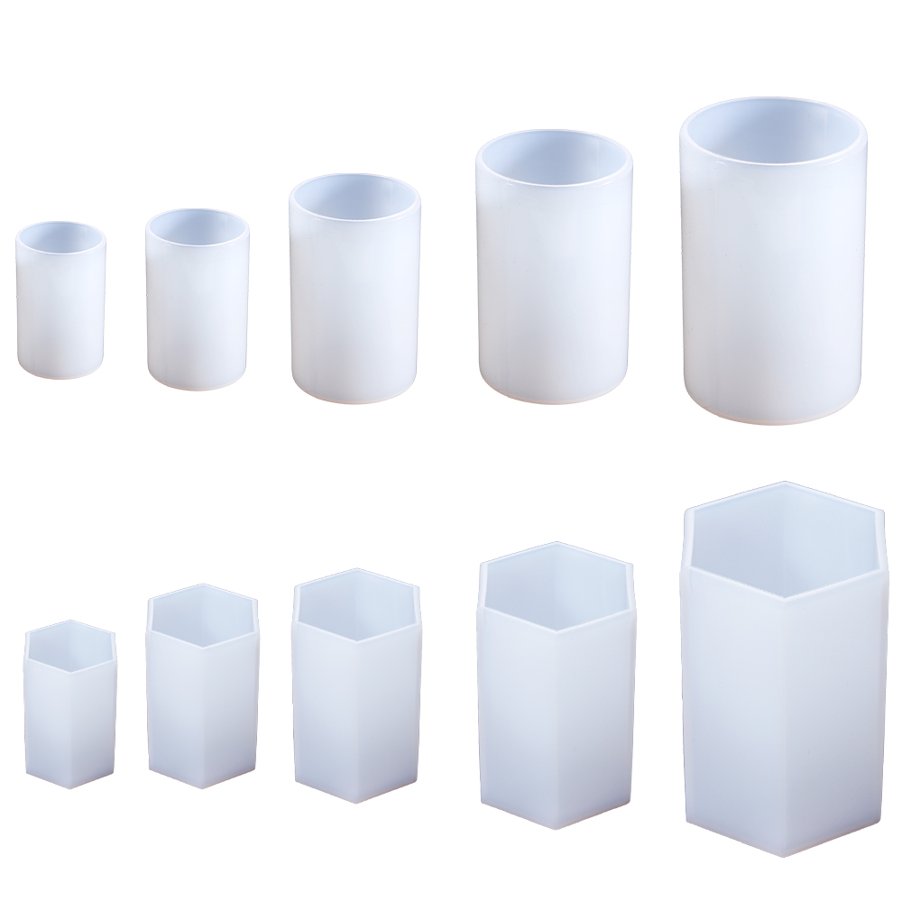 Candle Making Moulds - Cylinder Silicone Mold Hexagon Epoxy Resin
