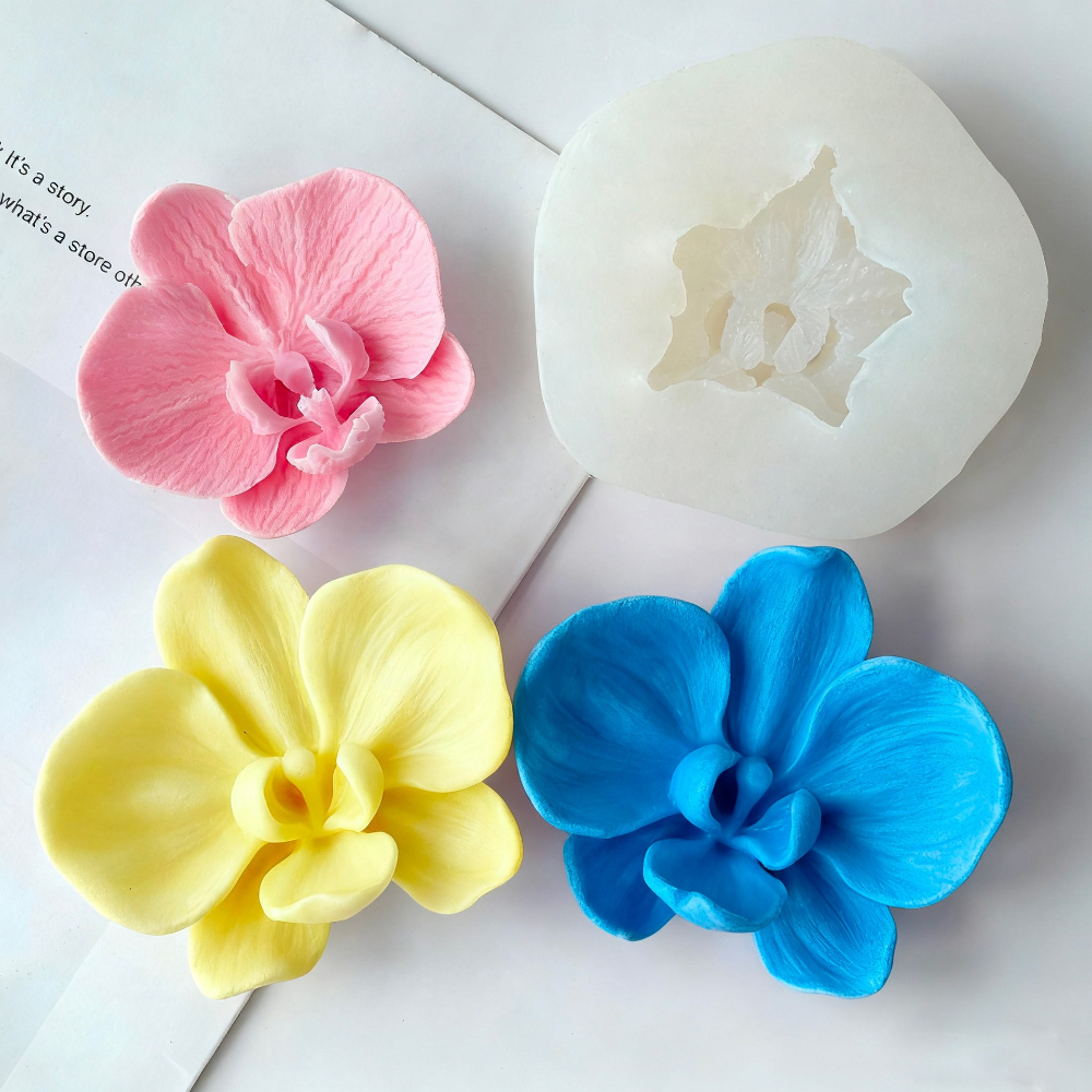 Candle Making Jelly - Phalaenopsis Orchid Flower-Shaped Candle Silicone Mold