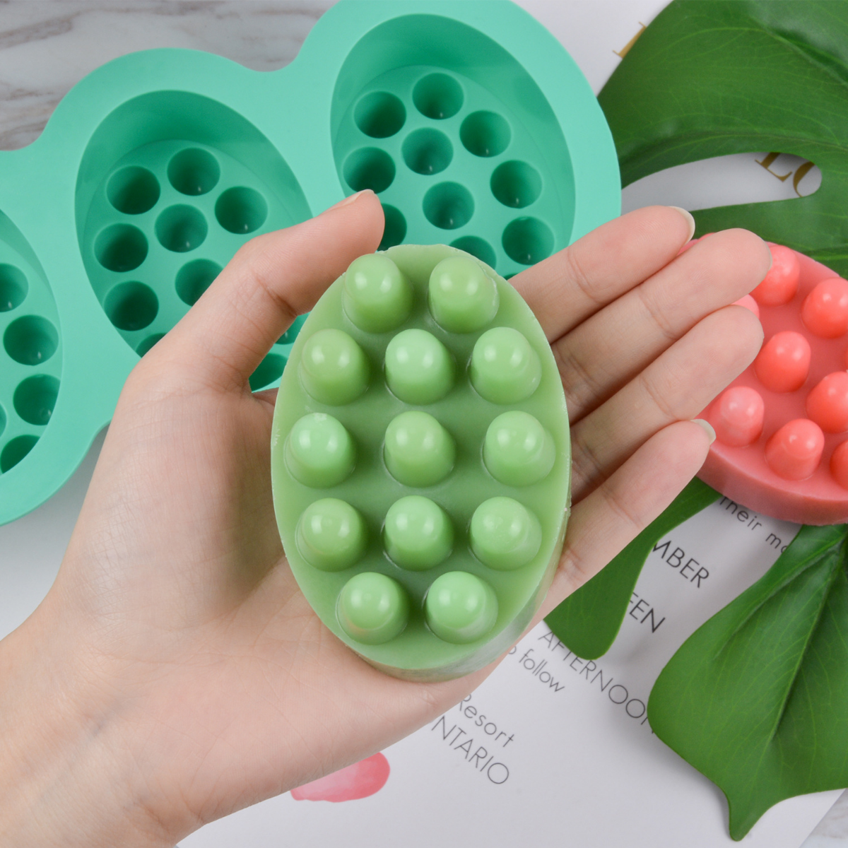 Candle Making For Beginners - 4 Hole Oval Massage Soap Silicone