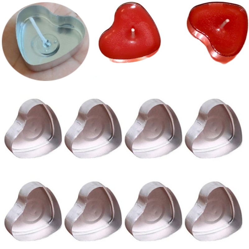 100 Sets Heart shaped Empty Al - đánh giá và giá Candle Making Easy