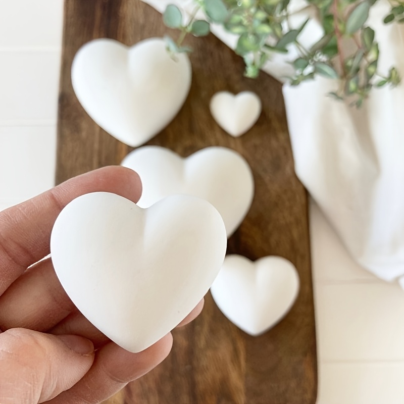 5pcs Heart-Shaped Gypsum Candl - đánh giá và giá Candle Making Moulds