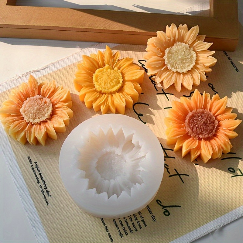 Vibrant 3D Sunflower Silicone  - đánh giá và giá Candle Making Moulds