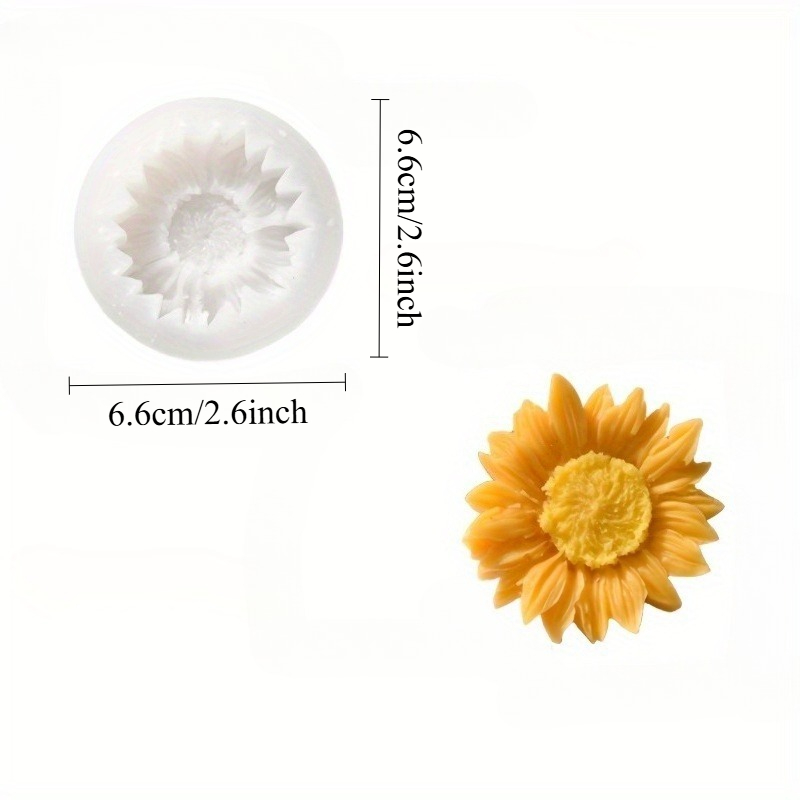 Vibrant 3D Sunflower Silicone  - đánh giá và giá Candle Making Moulds