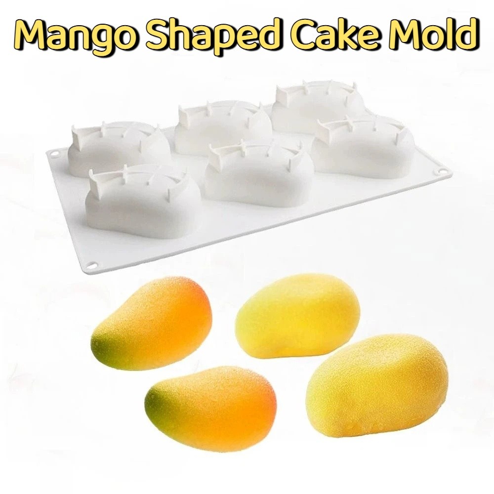 6 Cavity Mango Shaped Cake Mol - đánh giá và giá Candle Making Items