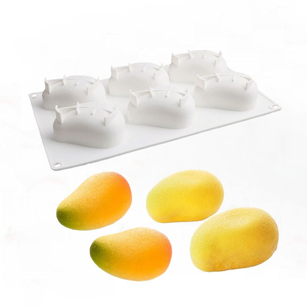 6 Cavity Mango Shaped Cake Mol - đánh giá và giá Candle Making Items