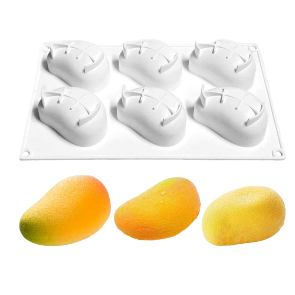 6 Cavity Mango Shaped Cake Mol - đánh giá và giá Candle Making Items