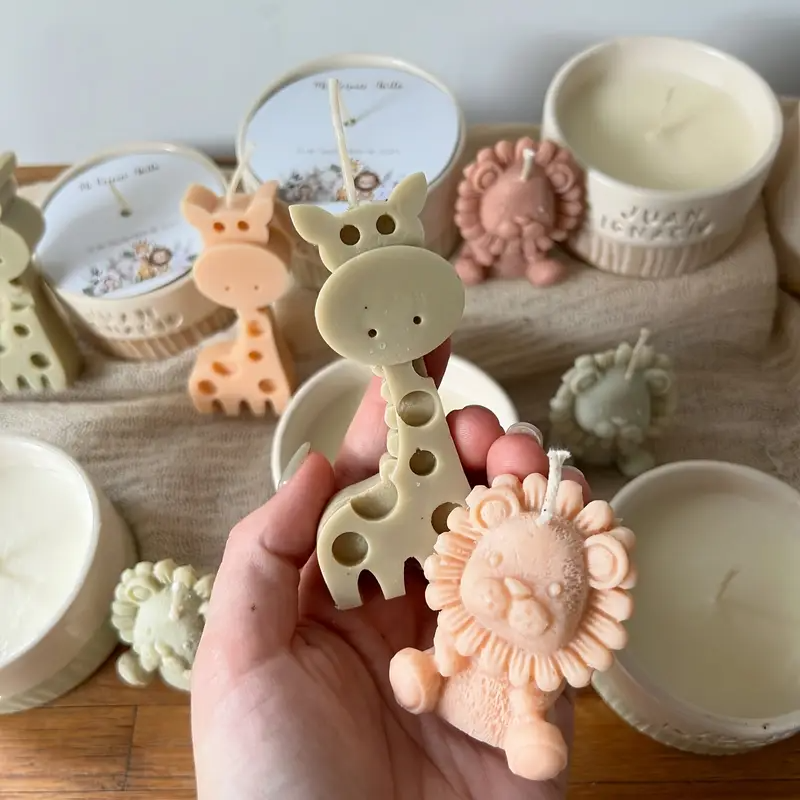 Cute Cartoon Lion & Giraffe Sc - đánh giá và giá Candle Making Jelly