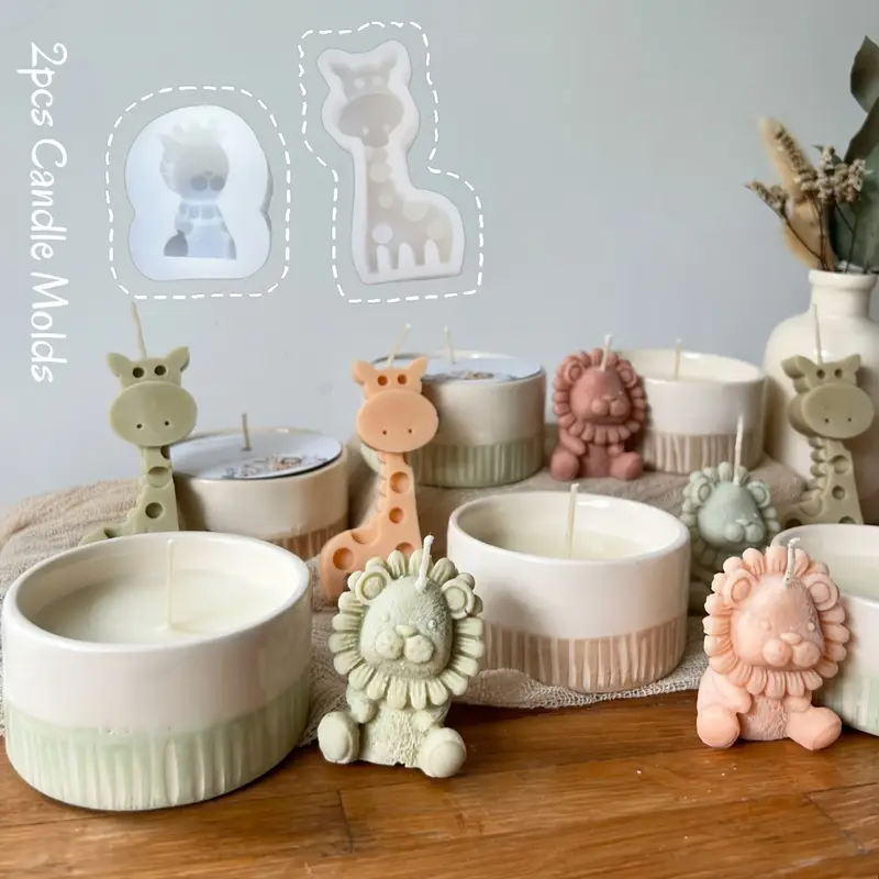 Cute Cartoon Lion & Giraffe Sc - đánh giá và giá Candle Making Jelly