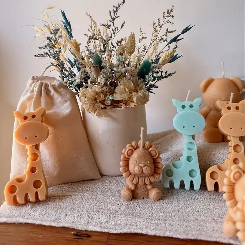 Cute Cartoon Lion & Giraffe Sc - đánh giá và giá Candle Making Jelly