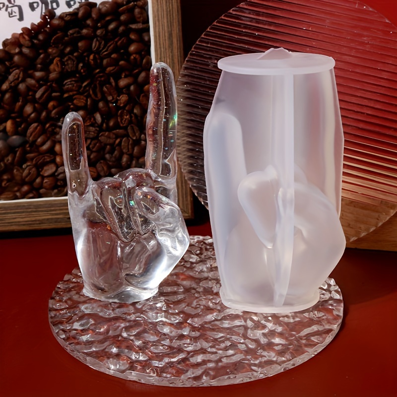 1pc Large Rock Gesture Silicon - đánh giá và giá Candle Making Items
