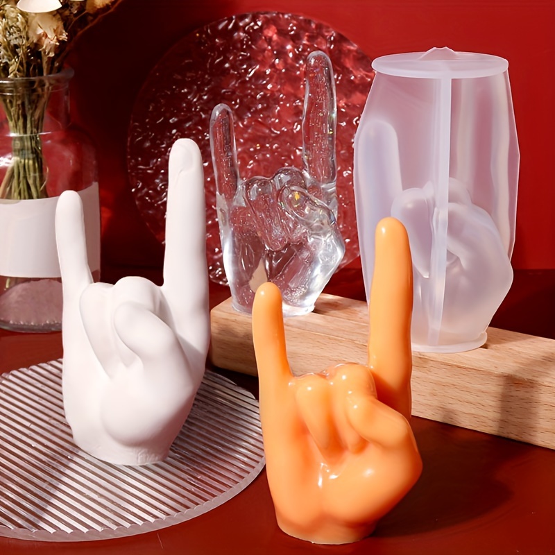 1pc Large Rock Gesture Silicon - đánh giá và giá Candle Making Items