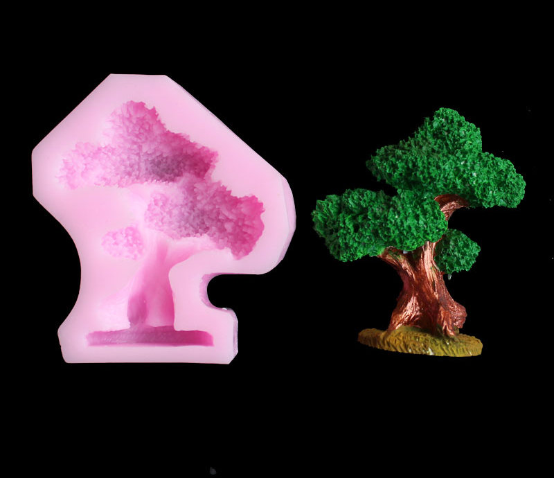 Pine tree silica gel mold DIY  - đánh giá và giá Candle Making Moulds