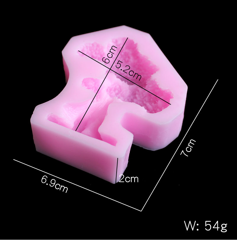 Pine tree silica gel mold DIY  - đánh giá và giá Candle Making Moulds