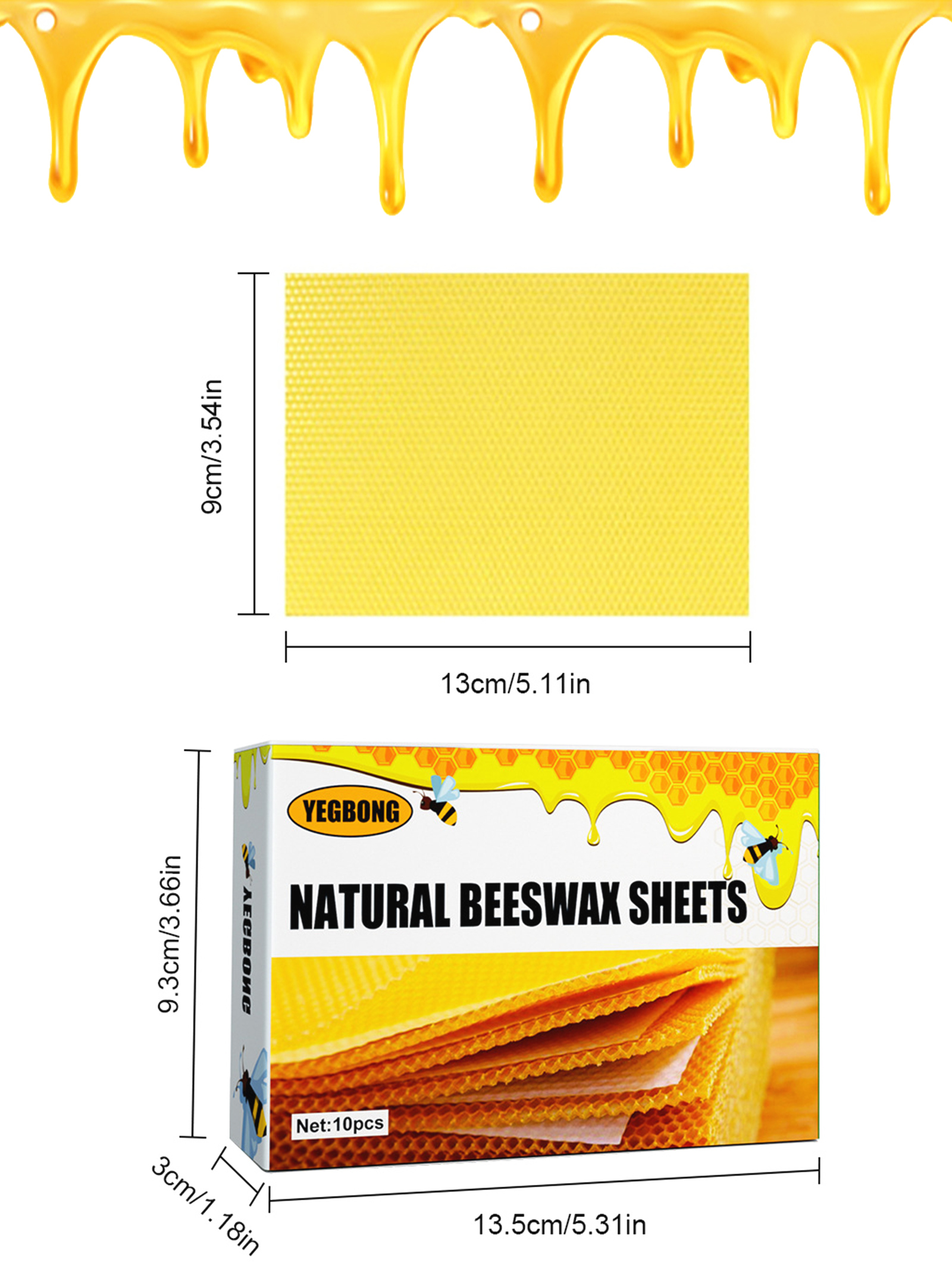 10Pcs Natural Honeycomb Bee Wa - đánh giá và giá Candle Making Easy