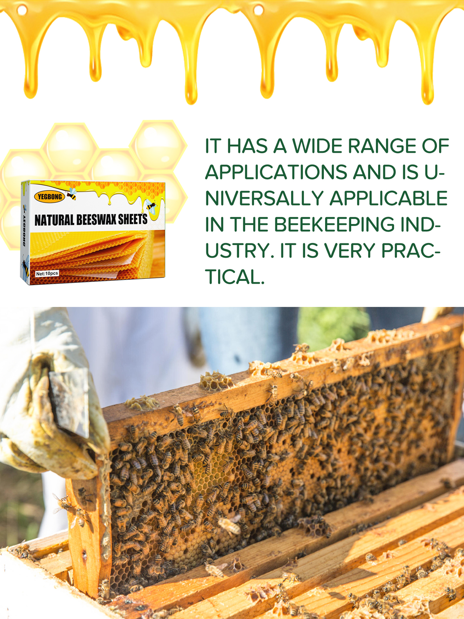 10Pcs Natural Honeycomb Bee Wa - đánh giá và giá Candle Making Easy
