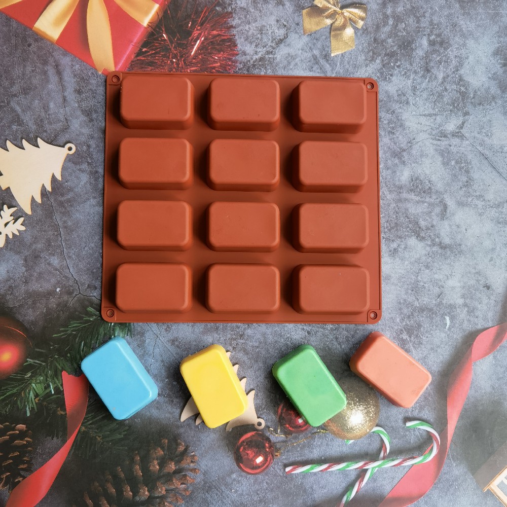 12 Cavity Square Silicone Soap - đánh giá và giá Candle Making Easy