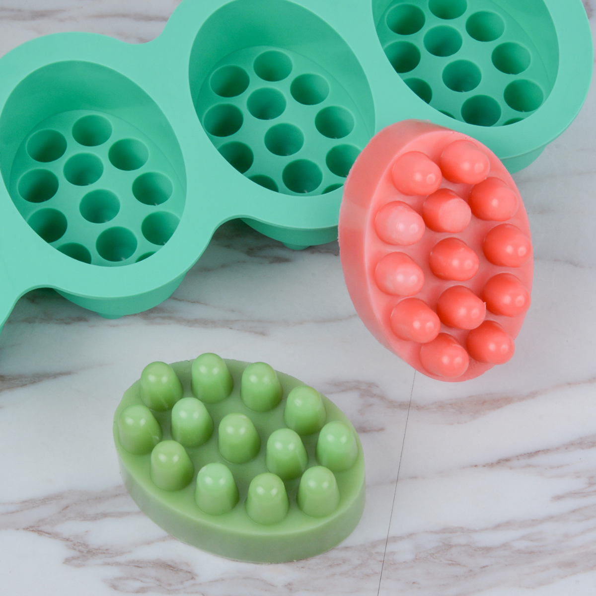 4 Hole Oval Massage Soap Silic - đánh giá và giá Candle Making For Beginners